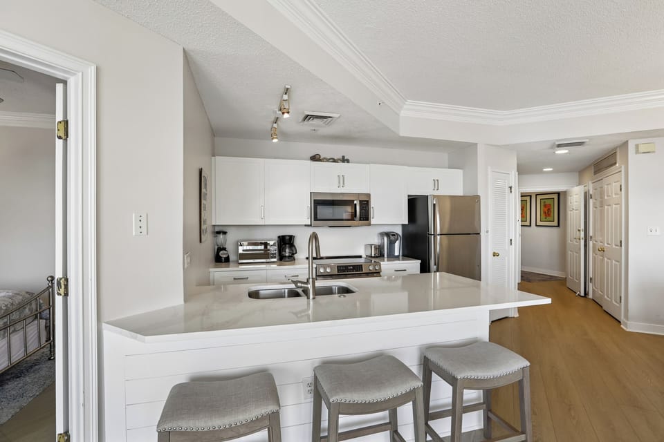 Kitchen with Countertop Seating