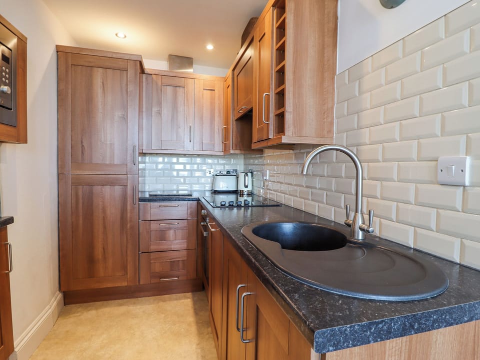 Fridge, dishwasher, electric kettle, toaster