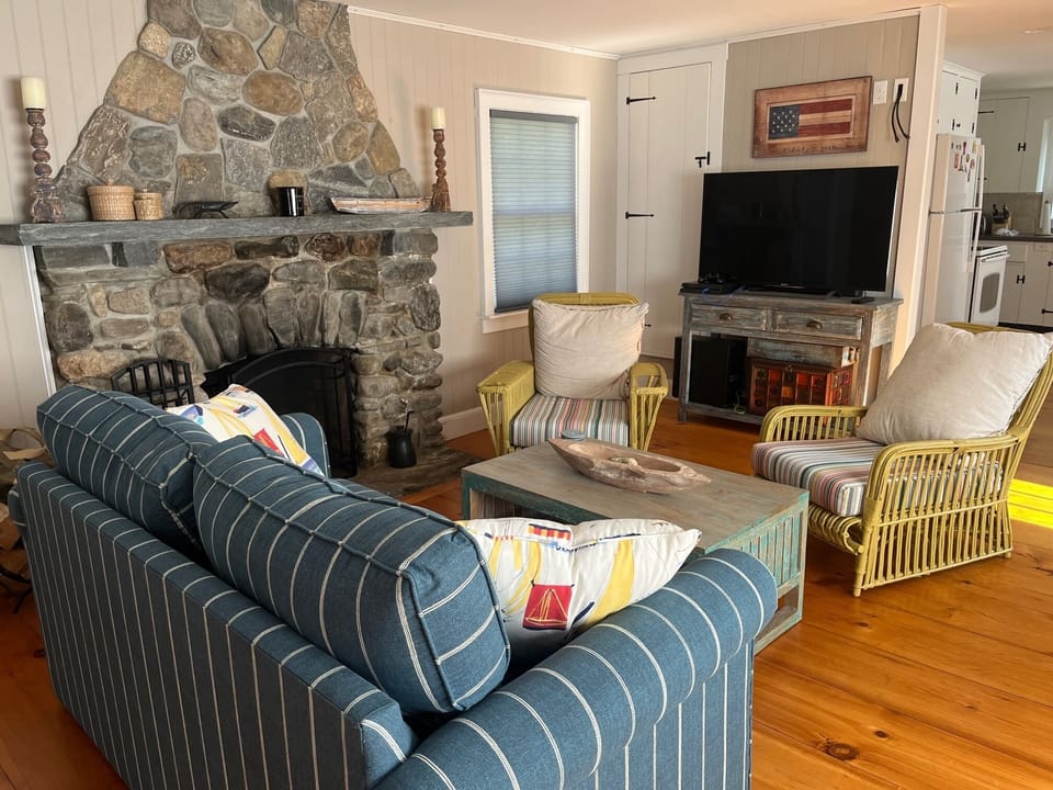 Living room with pullout sofa and smart TV