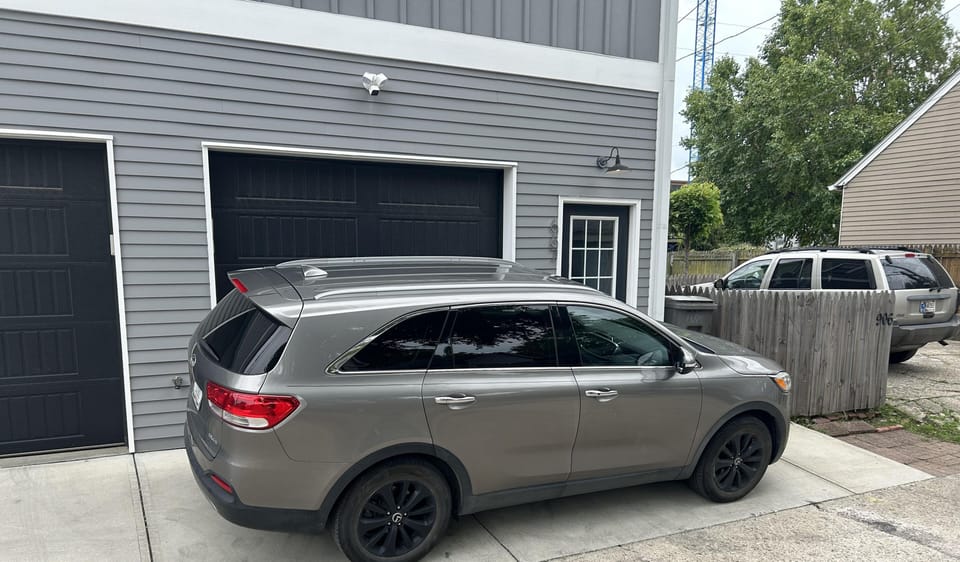 A second car can park in front of the garage as shown here!
