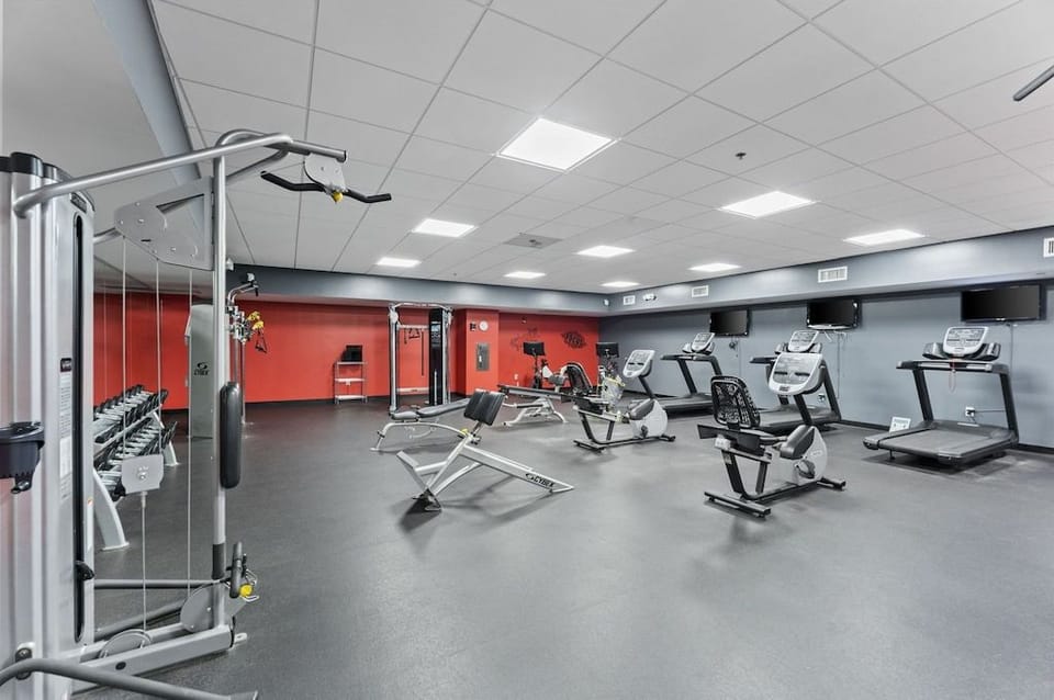 Emerald Beach Resort's workout room.
