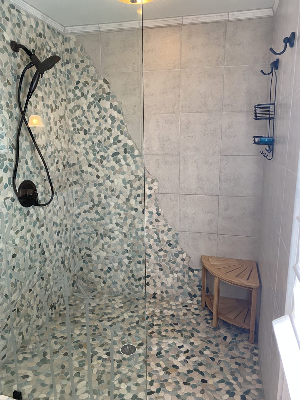 Plenty of room in the shower of the master bedroom en suite.