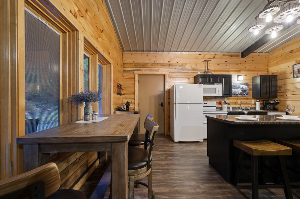 Seating for 6-8 while you enjoy home-cooked meals & views. 