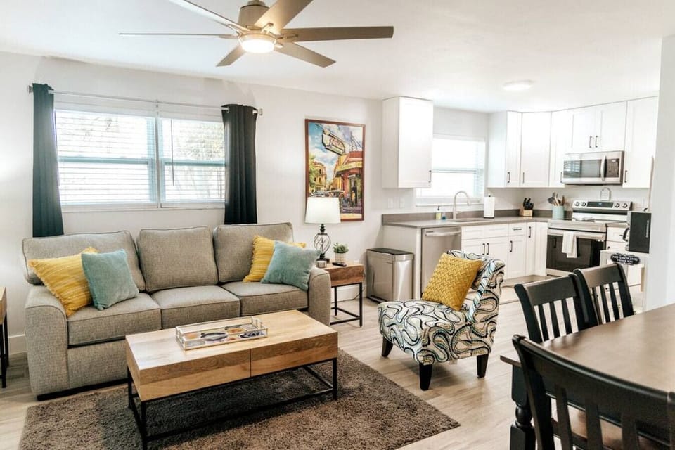Open concept Living Room, Kitchen, and Dining Room