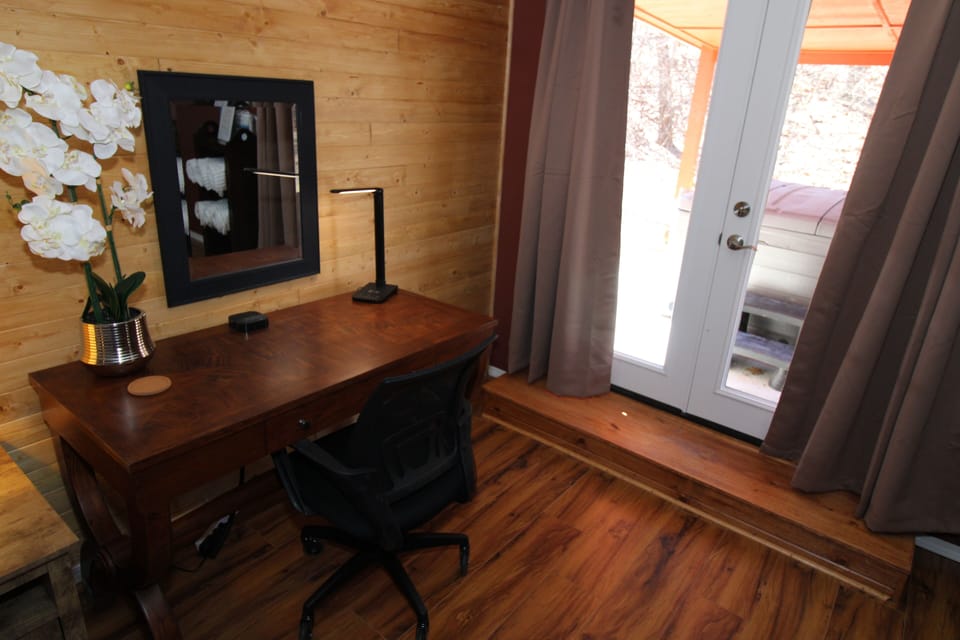 Another desk to use for work or a vanity