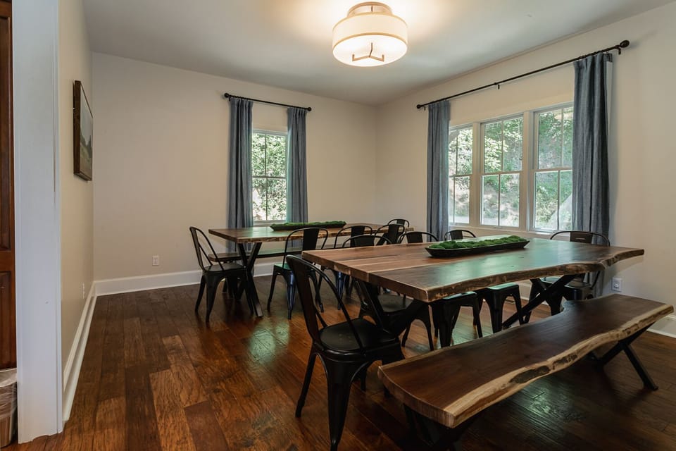 Dining Room seats 18 on two tables