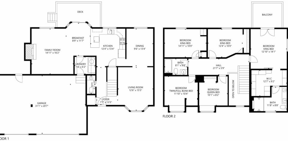 A detailed floor plan of this rental.