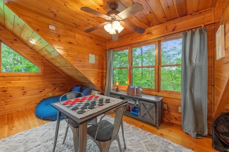 Unwind and relax with a game of checkers in our cozy cabin.