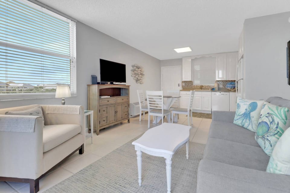 A flat screen TV with community cable package is in the living area, for those nights you want to just stay in.