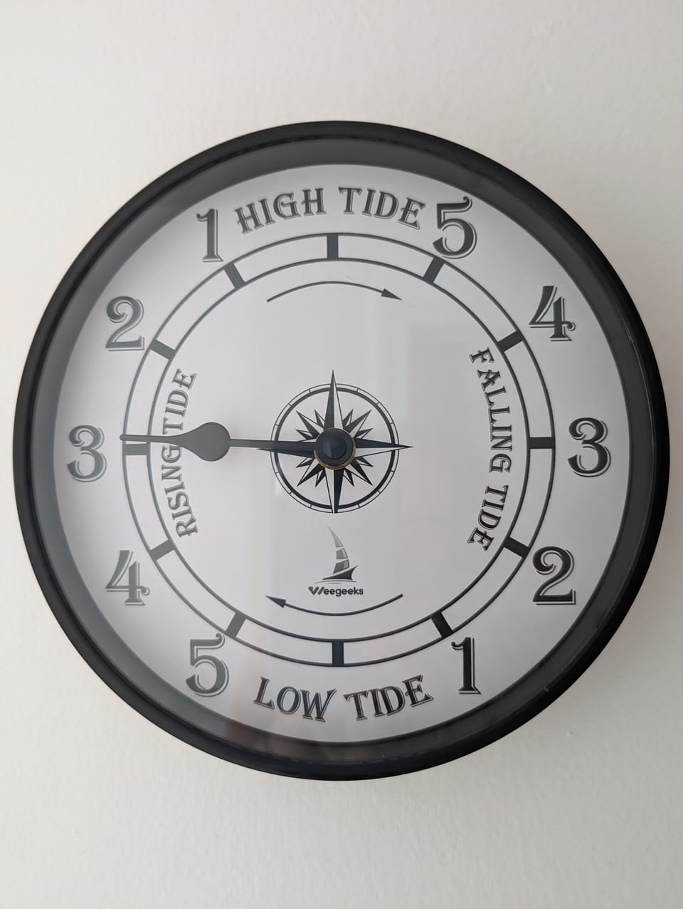 Tide clock for the beach across the street :)