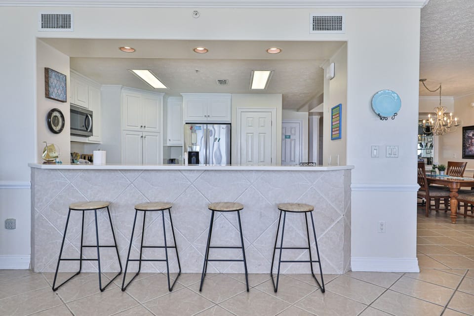 Bar seating.