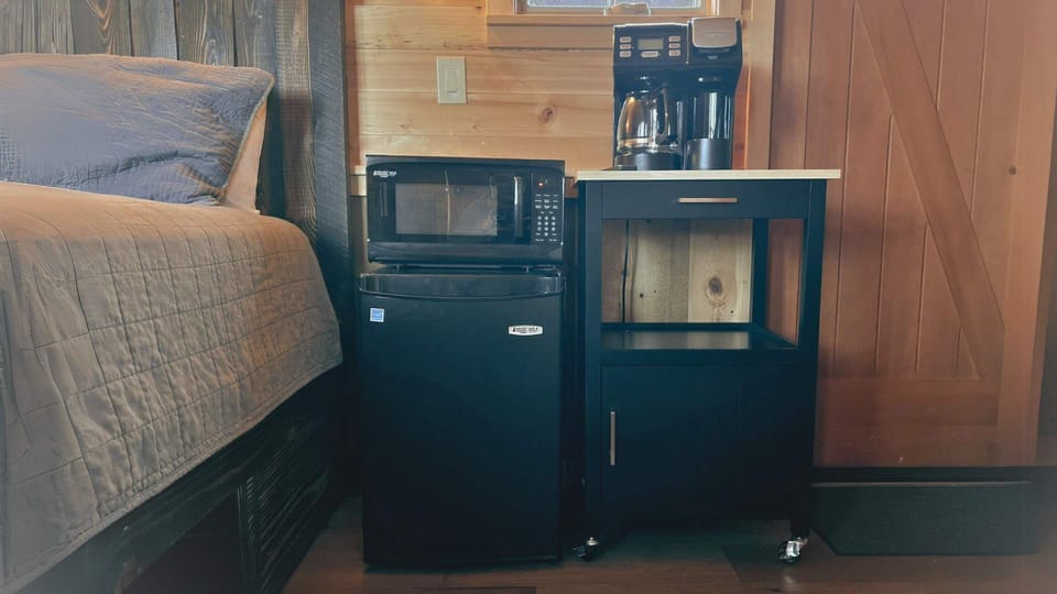 In-room coffee machine, microwave & mini-fridge