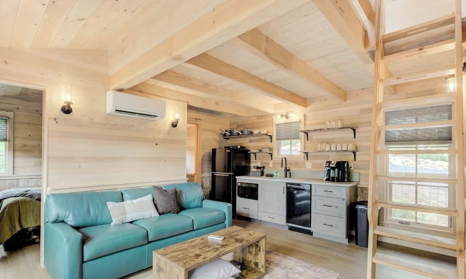 Living space with TV