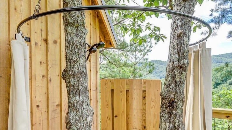 Only treehouse with an outdoor shower