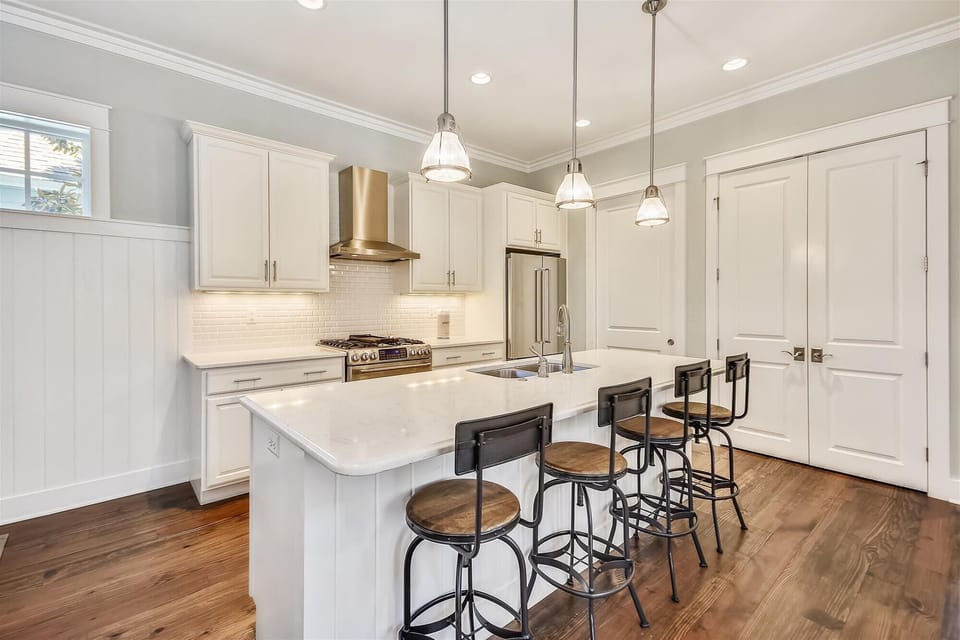 Roomy kitchen with space for the whole family to gather.