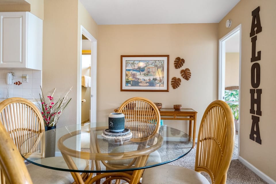 Dining area opens nicely to the bedrooms