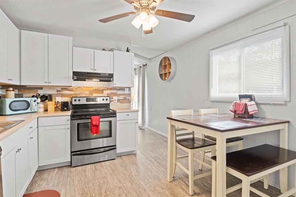 fully stocked kitchen with everything you need to make yourself at home
