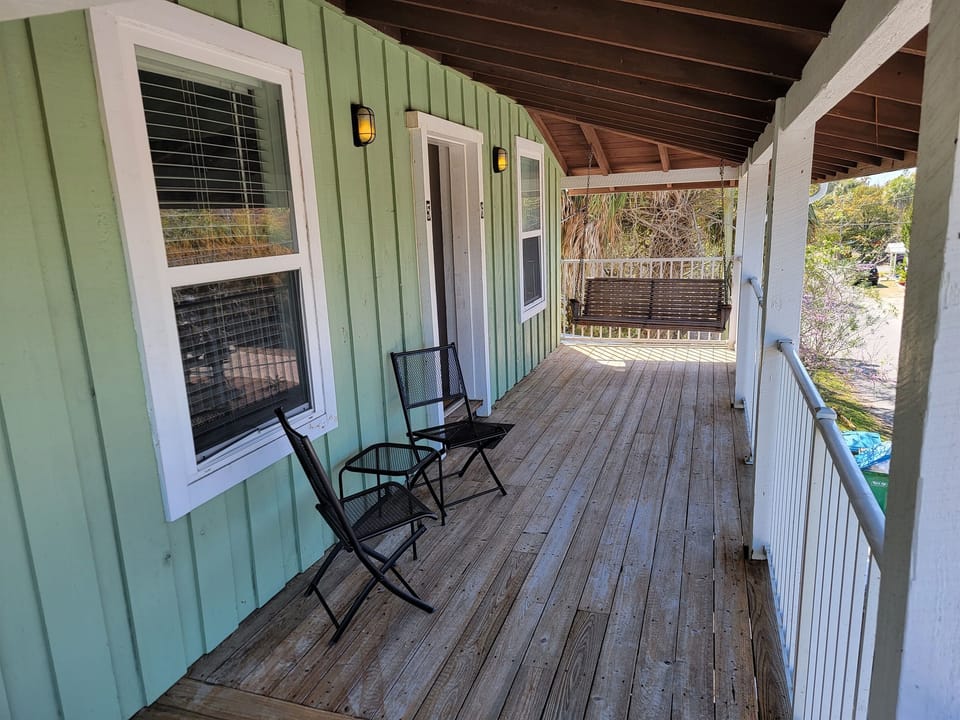 Heron Landing, the upstairs deck right outside the unit.