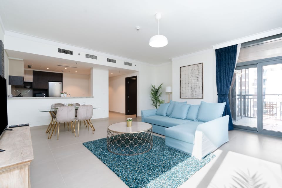 Premier Apartment | Living area | 58-inch Smart TV with digital channels, TV, Netflix