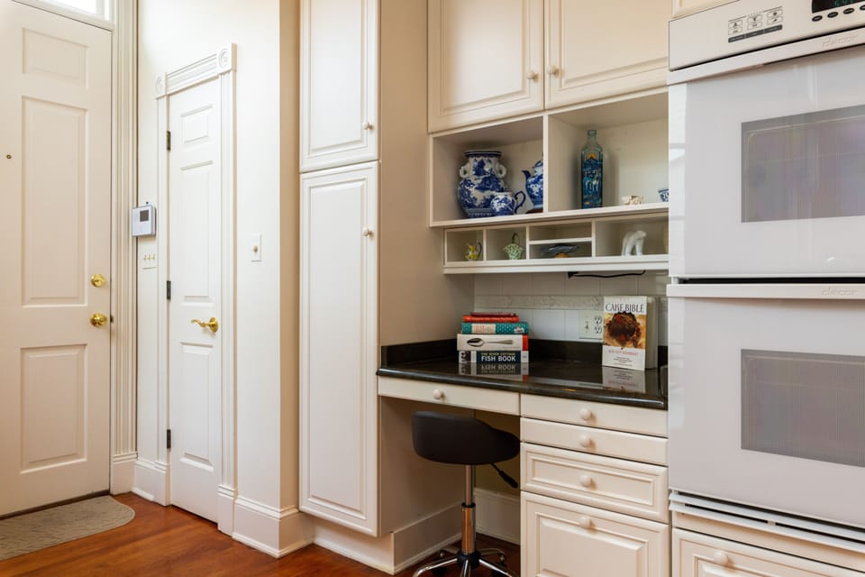 work area in kitchen plus dual ovens