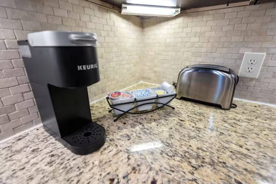 Brew fresh coffee with the Keurig and toast breakfast favorites so you can start your day quickly.