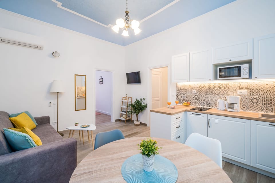 Living room with kitchen