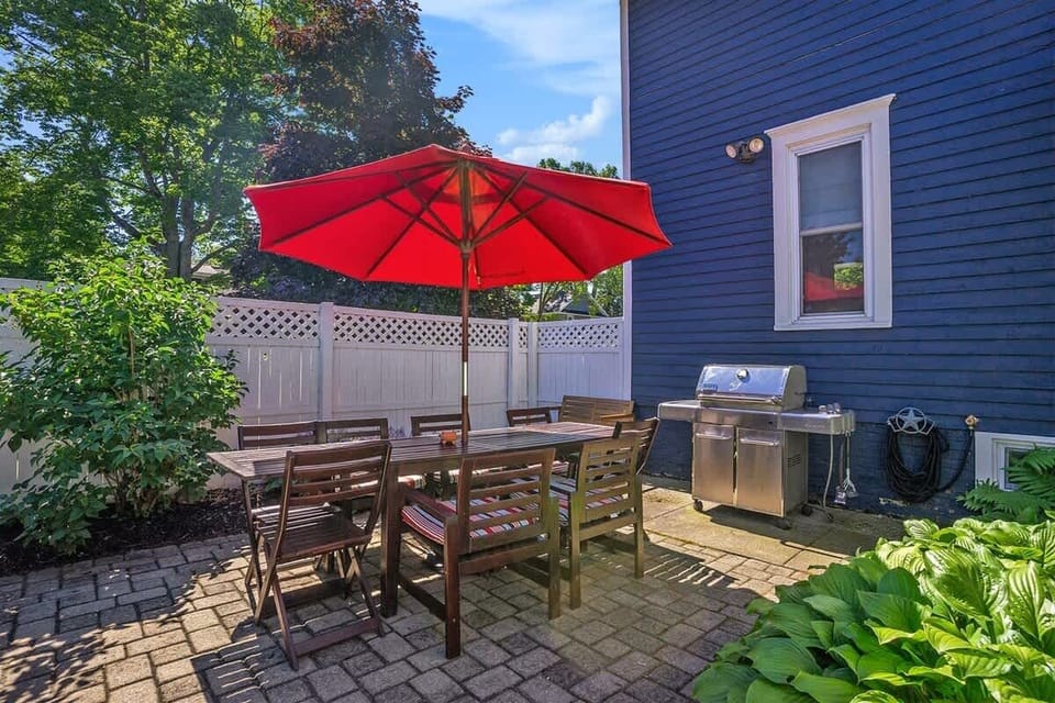 Enjoy Meals Al Fresco on the Adorable Outdoor Patio at Blue Gables