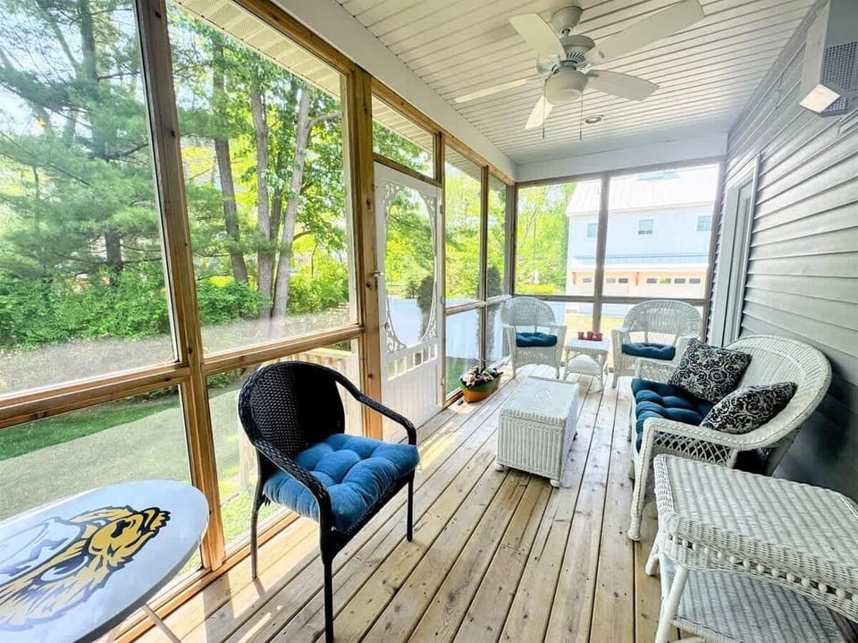 Enjoy all the backyard fun or grab your book for the screened porch