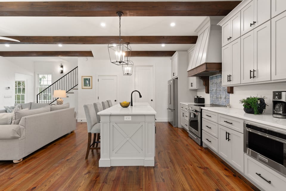 Open and spacious kitchen.