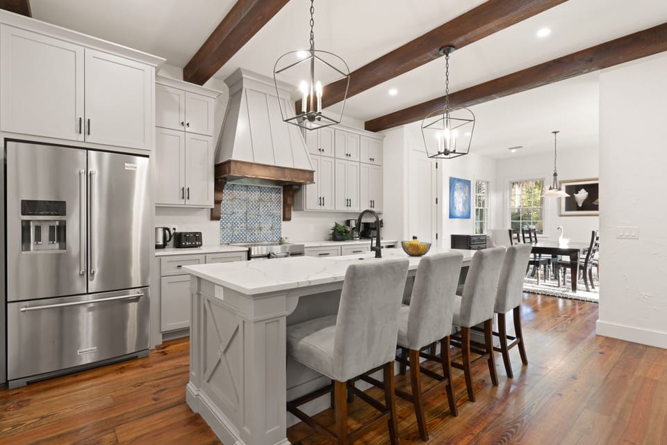 Kitchen is equipped for guests who enjoy dining at home