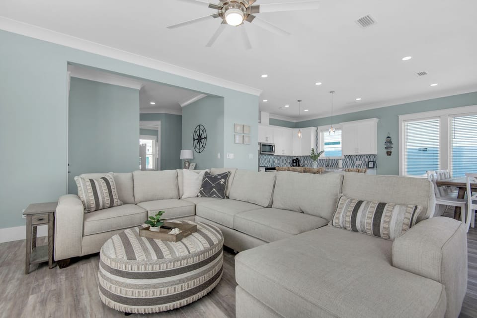 Living room with section sofa