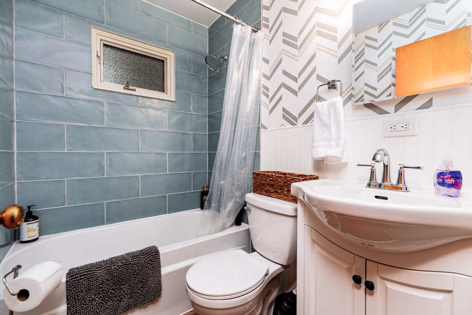 Main level renovated bathroom