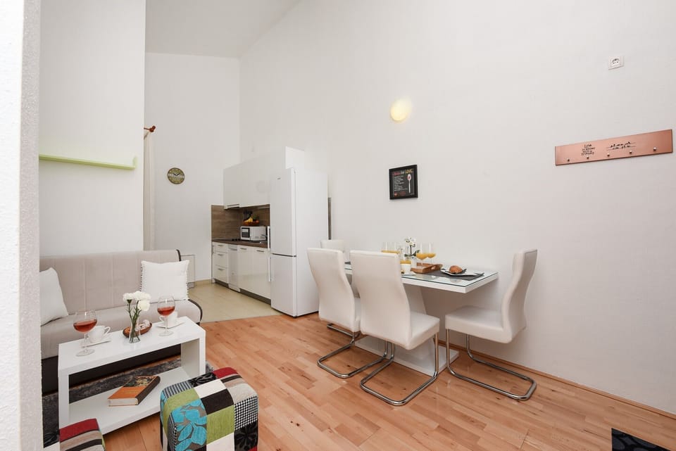 Living room, dining area, kitchen