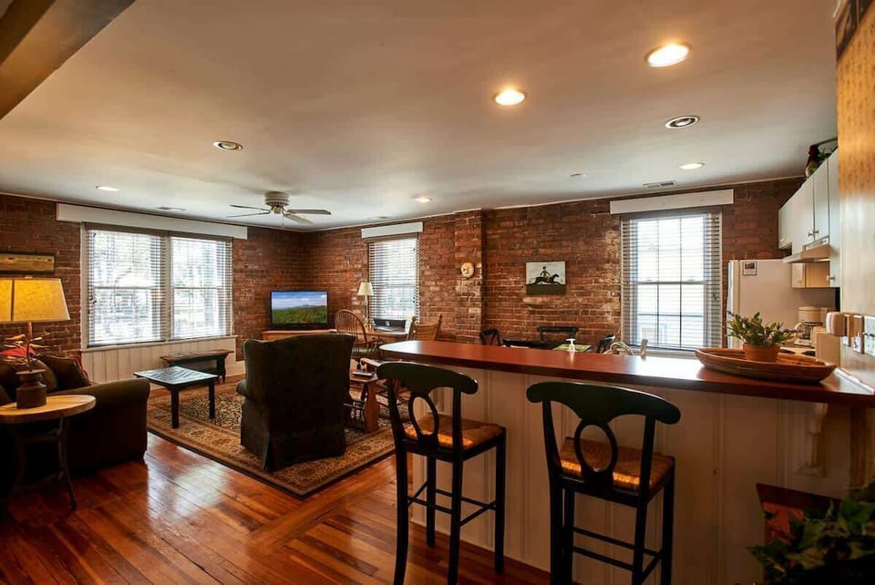 Charming apartment with exposed brick walls