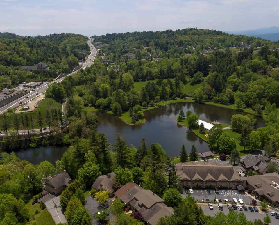 Arial shot proves you are close to all Blowing Rock has to offer