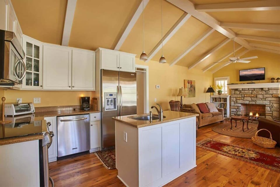 Adorable kitchen with stainless steel appliances
