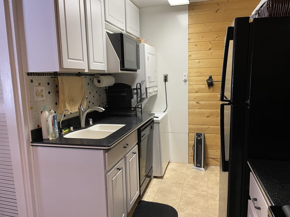 Kitchen sink, Washer & Dryer, Refrigerator