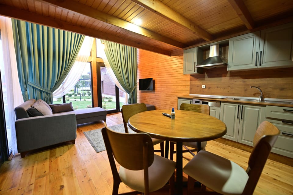 Mini-fridge, stovetop, dishwasher, electric kettle