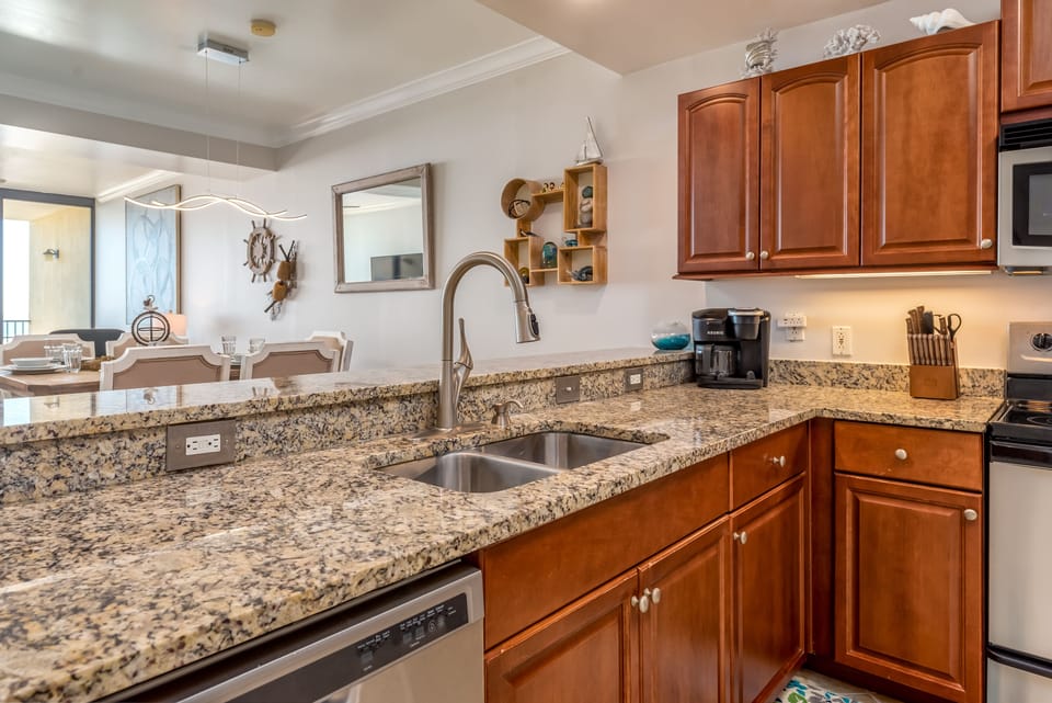 Stone Countertop Ride The Wave Dauphin Island Beach Condo
