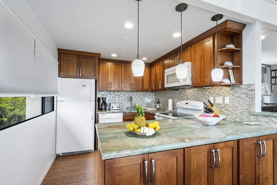 Open kitchen allows you to still be apart of the conversations 
