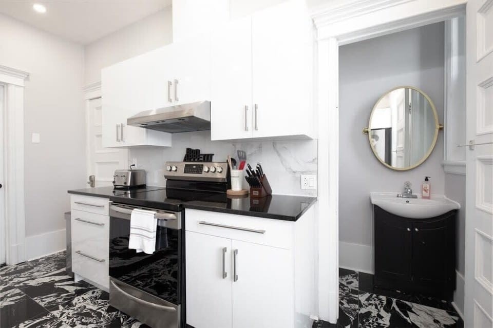 Washroom near the kitchen