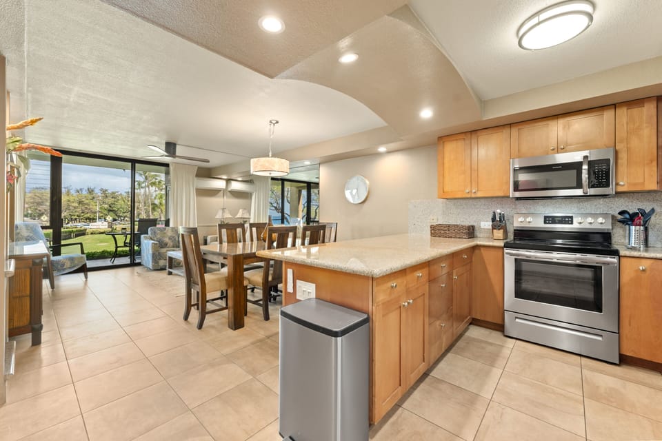 KITCHEN IS WELL-STOCKED WITH ALL YOU NEED