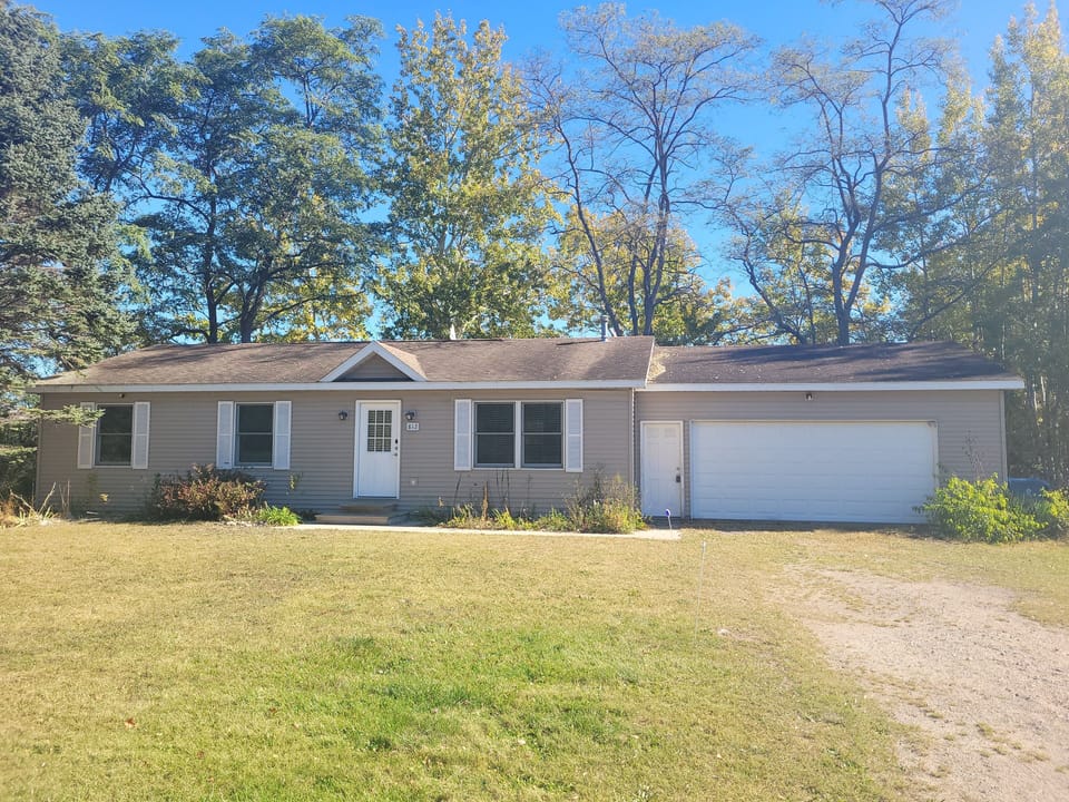 OVERVIEW:  The front of the home in late summer.