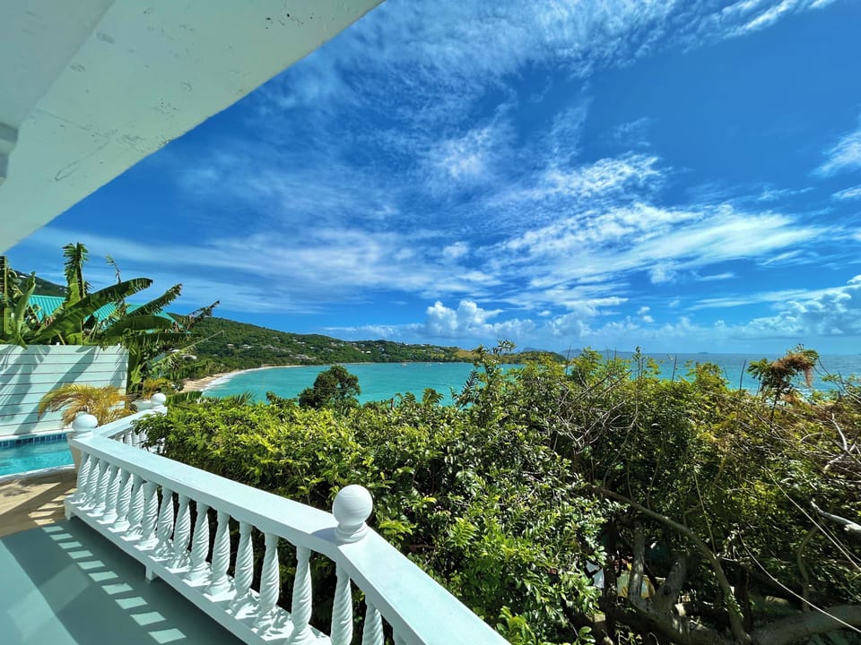 View from the front main balcony, overlooking Friendship Bay. 