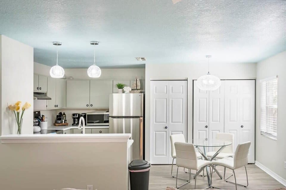 Your open kitchen and dining area.