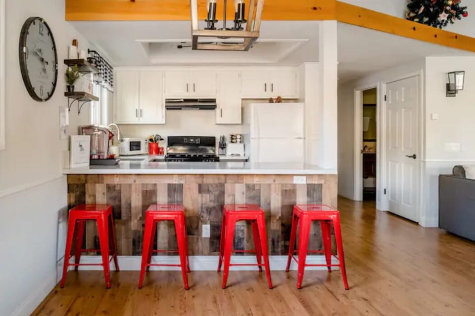 Barstools are perfect for breakfast.
