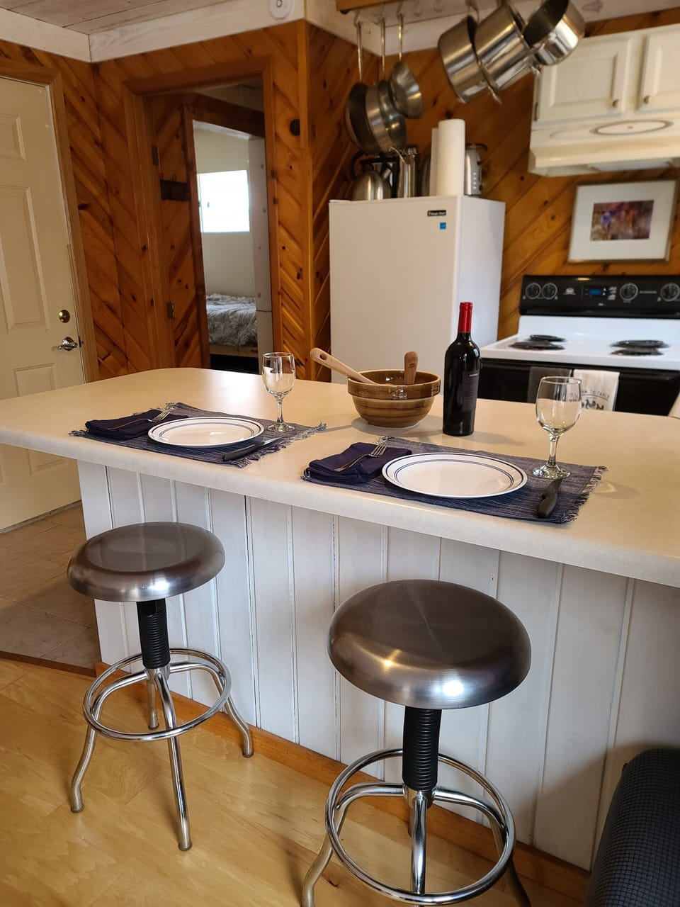 Enjoy a meal at the kitchen counter