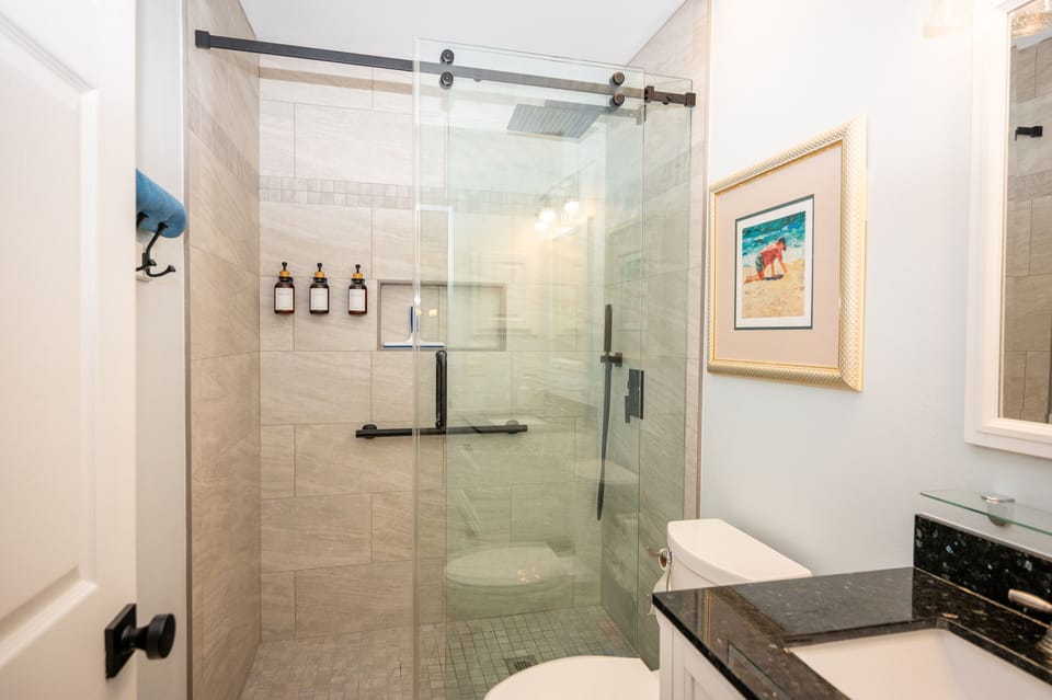 Hall bathroom with shower