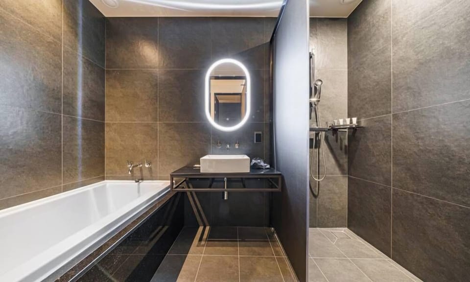 Premium A | Bathroom | Hair dryer, bathrobes, bidet, towels
