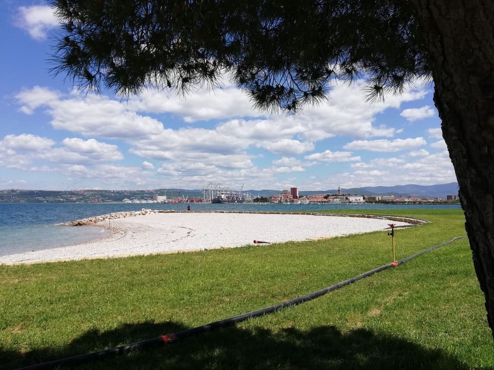 Beach, 12 minutes walking distance away